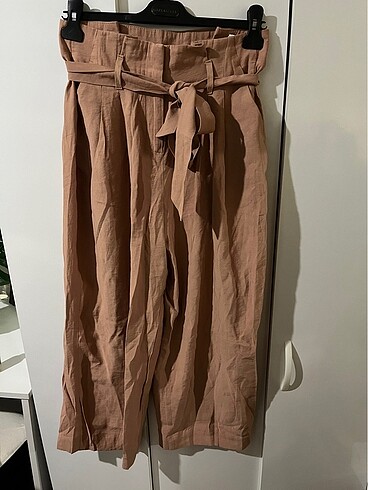 Zara gül kurusu yüksel bel culotte pantalon