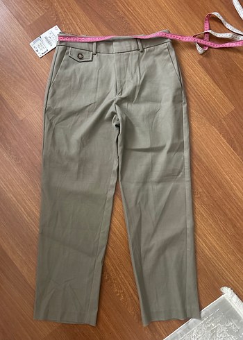 Kadın Haki Regular Fit Cigarette Pantolon - Görsel 7