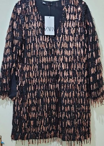 Zara Payetli  Elbise - Görsel 10