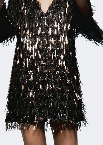 Zara Payetli  Elbise - Görsel 6