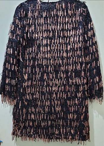 Zara Payetli  Elbise - Görsel 9