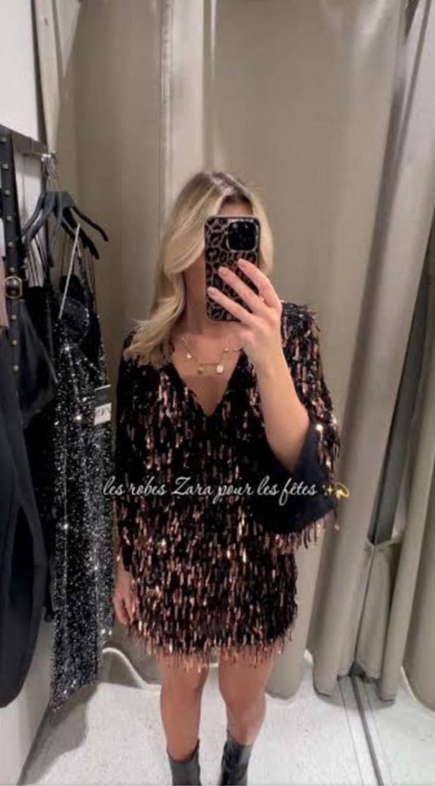 Zara Payetli  Elbise - Görsel 3