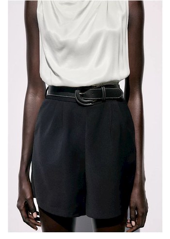 Siyah Deri Kemerli tulum - Görsel 2