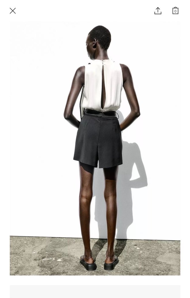 Siyah Deri Kemerli tulum - Görsel 3