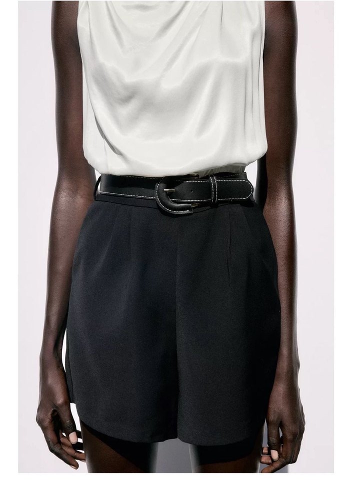 Siyah Deri Kemerli tulum - Görsel 2