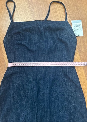 s Beden Lacivert Mini Denim Elbise