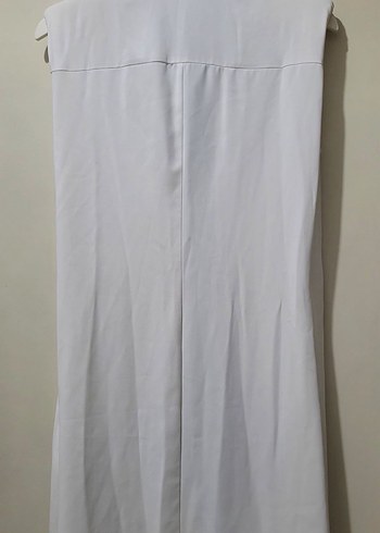 Siyah Yakalı Beyaz Mini Elbise - Görsel 6