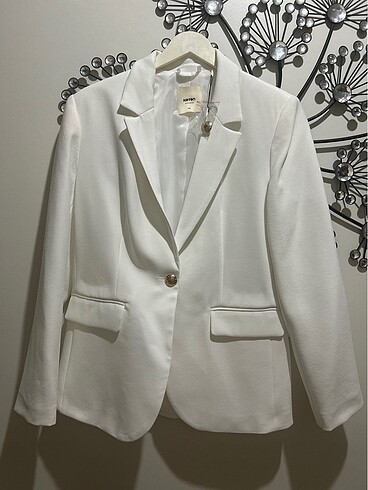 m Beden beyaz Renk Koton blazer ceket
