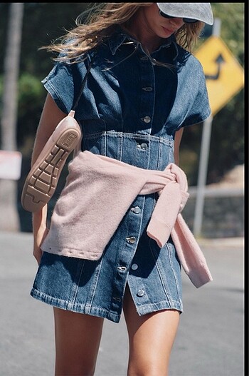 Zara Denim Elbise