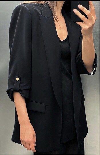 Zara Zara kıvrık kollu blazer