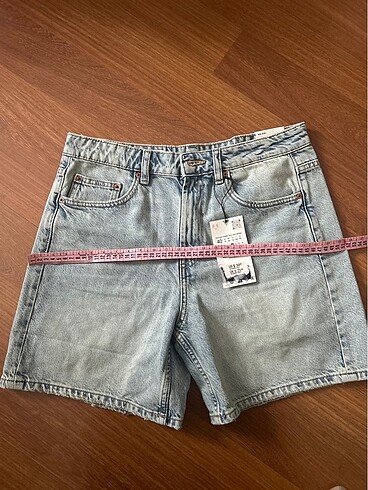 l Beden Zara mid RİSE denim şort