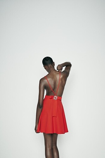 ZARA FİYONK DETAYLI ELBİSE - Görsel 2