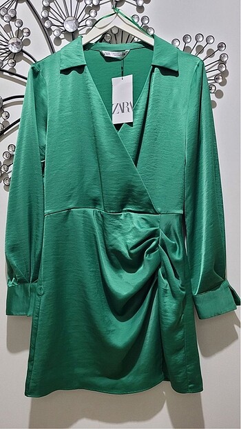 xs Beden Zara Saten elbise