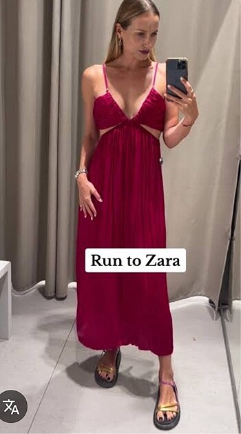 Zara Saten elbise