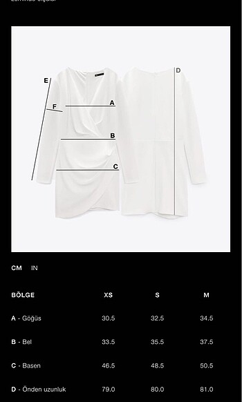 xs Beden beyaz Renk ZARA POPLİN ELBİSE