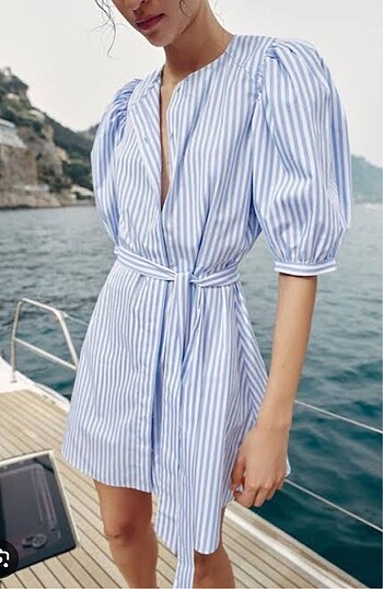 Zara ZARA POPLİN ELBİSE
