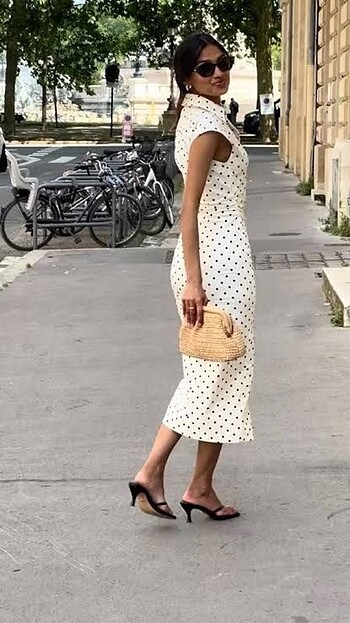 Zara ZARA KETEN ELBİSE