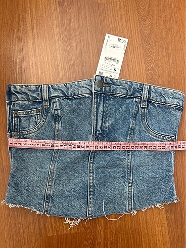 s Beden mavi Renk Zara Denim top