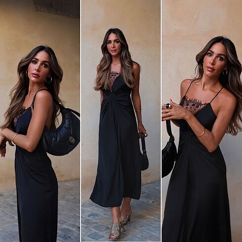 ZARA SATEN ELBİSE
