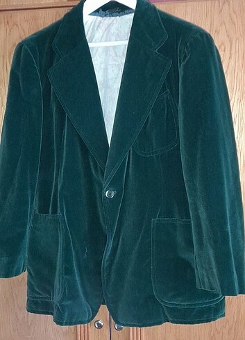 Vintage yeşil kadife ceket