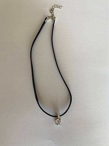 Accessorize DERİ ZİNCİR PIRLANTA DETAY KOLYE