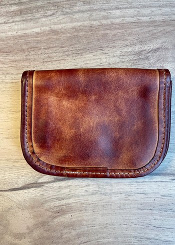 Kahverengi Parlak Hakiki Deri Cüzdan - Görsel 2