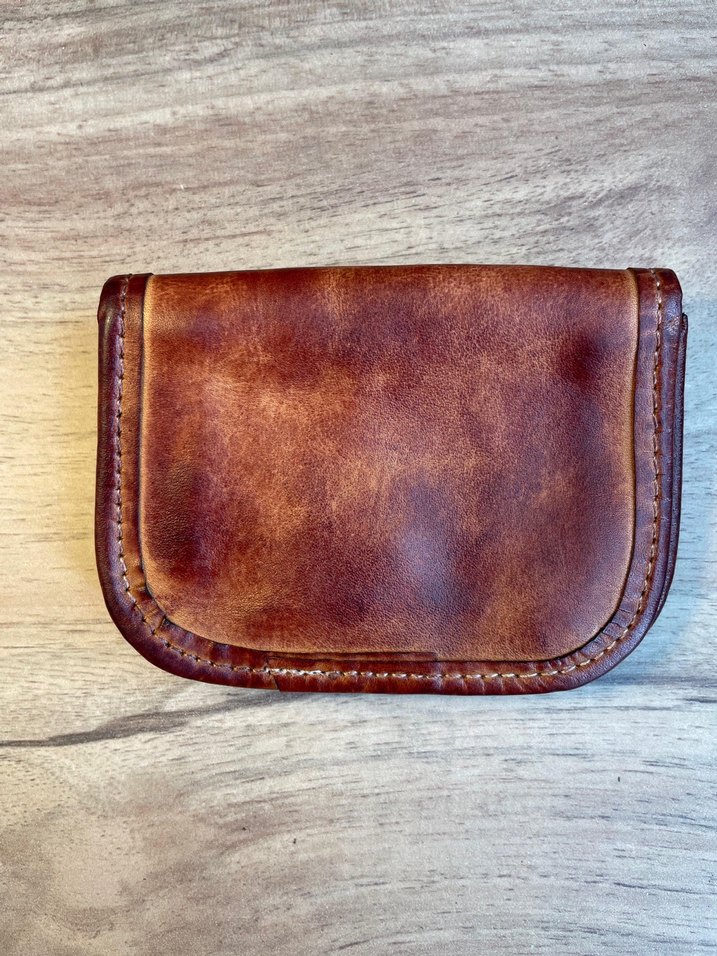 Kahverengi Parlak Hakiki Deri Cüzdan - Görsel 2