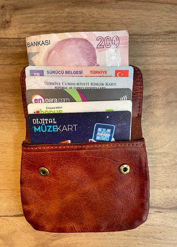 Accessorize Kahverengi Hakiki Deri Vintage Kadın Cüzdanı