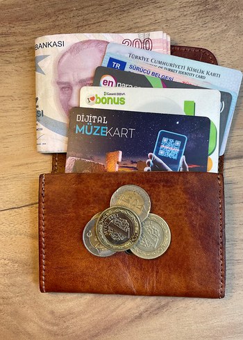 Derimod Kahverengi Hakiki Deri Kadın Cüzdanı