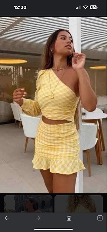 Zara Desenli Tek Kol Takım