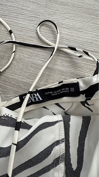 xs Beden Zara Zebra Desenli Mini Elbise