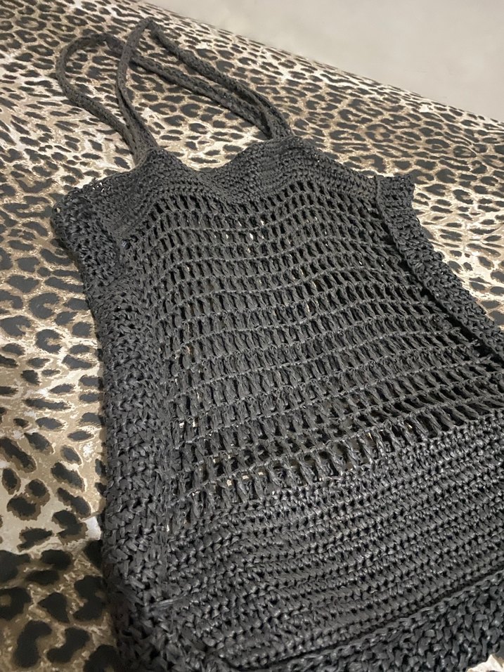 Siyah Örgü Kadın Çanta - Görsel 2