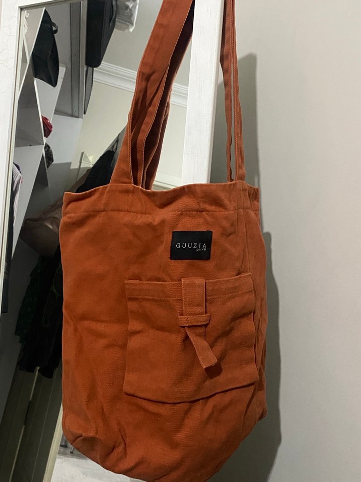 Kahverengi Süet Kadın Omuz Çantası - Görsel 3