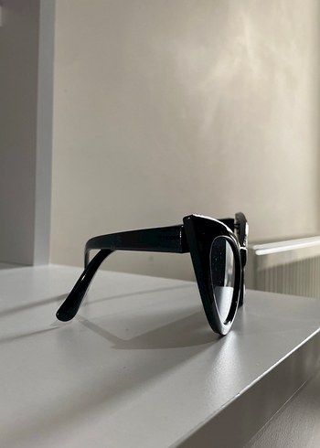 Siyah Transparan Gotik Kedi Gözü Gözlük - Görsel 2