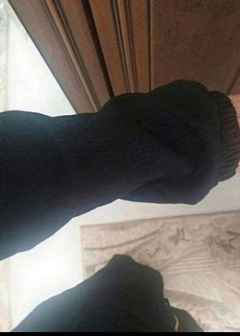 Diğer Uzun Siyah Fermuarlı Kadın Kaban ferace