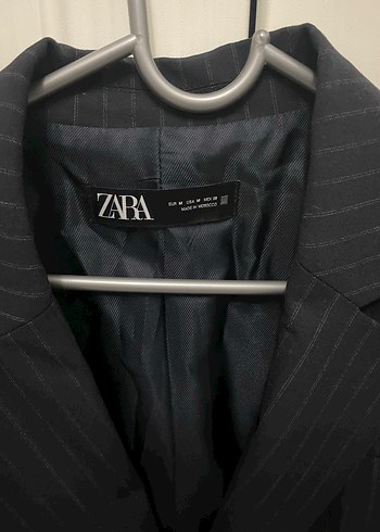 Zara Gri Çizgili Kadın Ceket - Görsel 2