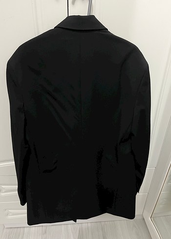 Zara Siyah Kadın Midi Blazer Ceket vatkalı - Görsel 4