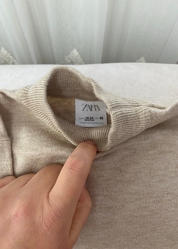 Bej Kadın Keten Triko Sweatshirt - Görsel 2