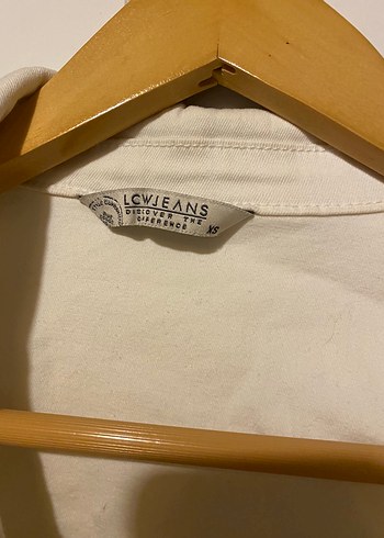 xs Beden beyaz Renk Düğmeli Beyaz Kadın Kot Ceket