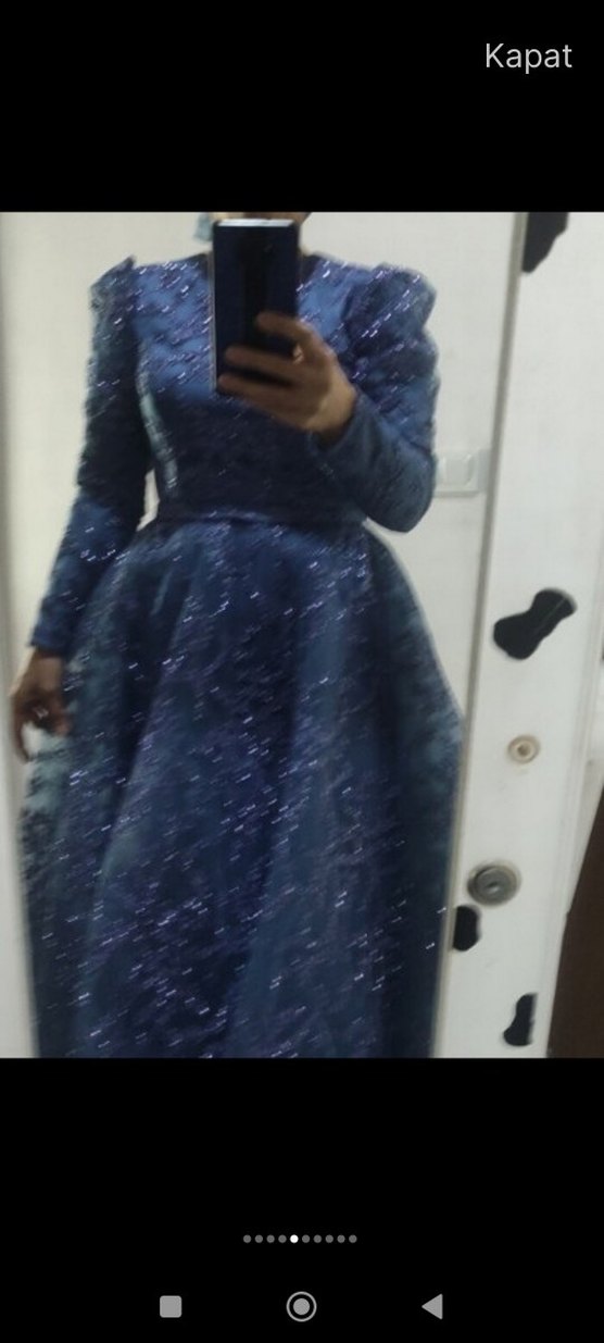 Simli Bohem Uzun Abiye - Görsel 4