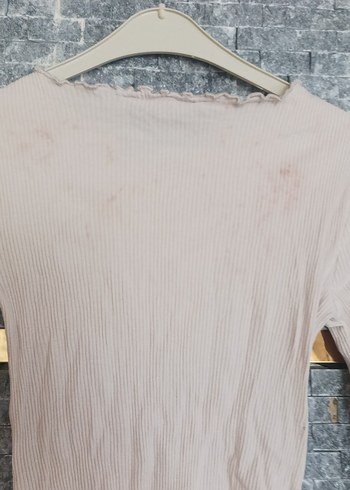 Bej Kız Uzun Kollu Baskılı Tişört - Görsel 4