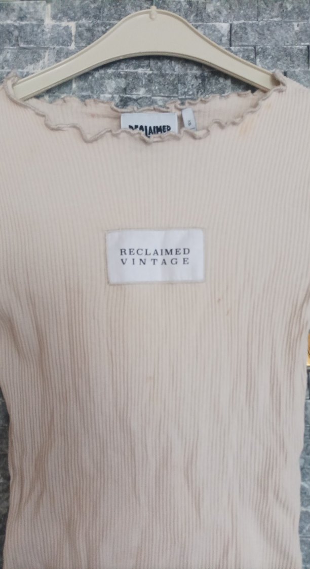 Bej Kız Uzun Kollu Baskılı Tişört - Görsel 2