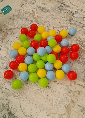 Plastik top renkli 