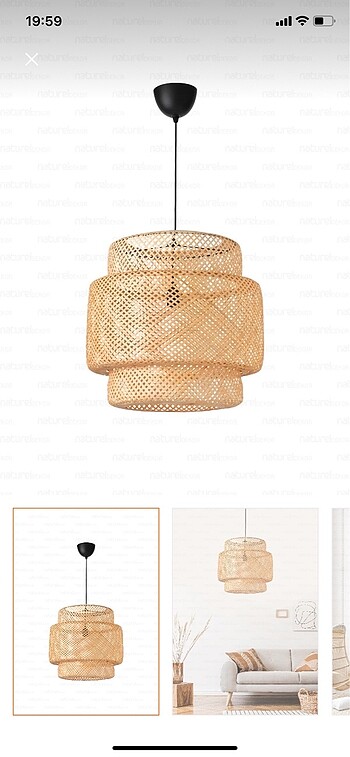 Ikea Hasır avize