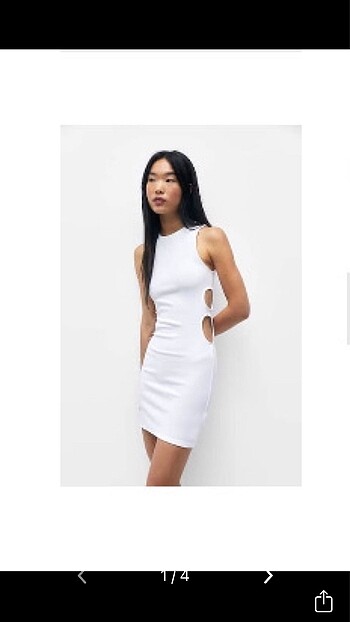 Pull and Bear elbise beyaz