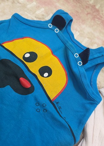 Mavi Erkek Bebek Kolsuz Tulum ve Uzun Kollu Body - Görsel 7