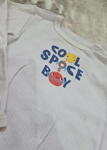 Mavi Erkek Bebek Kolsuz Tulum ve Uzun Kollu Body - Görsel 6