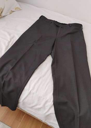 Diğer Düğmeli Gri Erkek Kumaş Pantolon