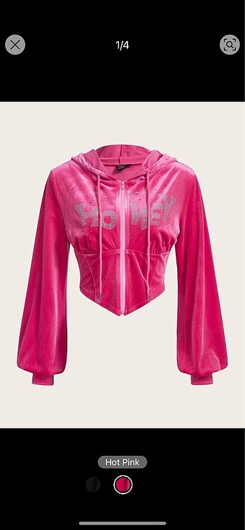 pembe taşlı kadife hırka