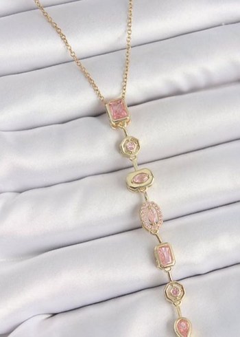 YENİ SEZON Y KOLYE PEMBE